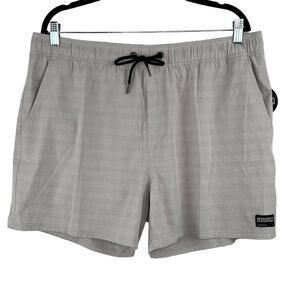 Ezekiel Tan Striped Men’s Casual 4” Elastic Drawstring Waist Board Shorts 38 NWT